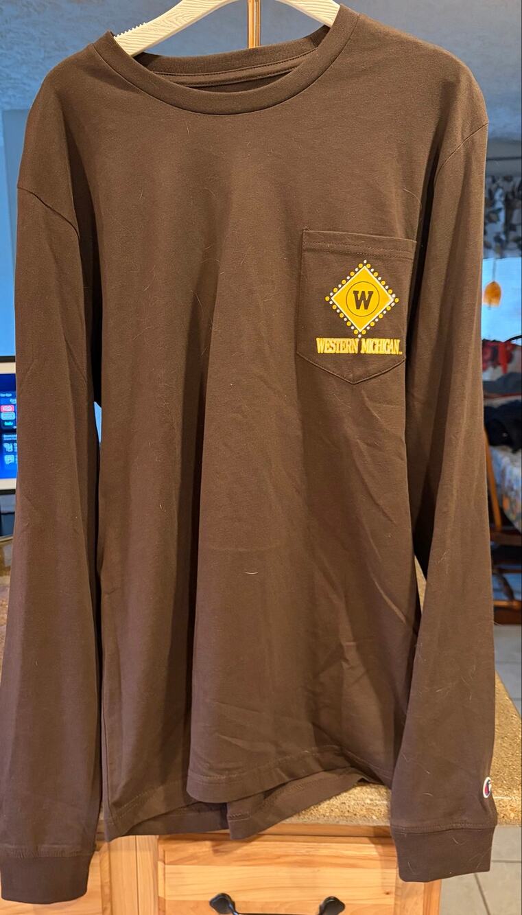 NWT Women's Champion Western Michigan University LS Shirt Sz M